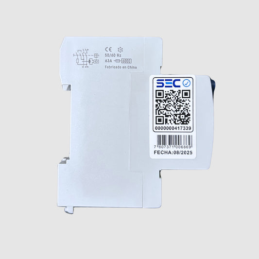 Detalle diferencial Lexo 40A con botón de test integrado