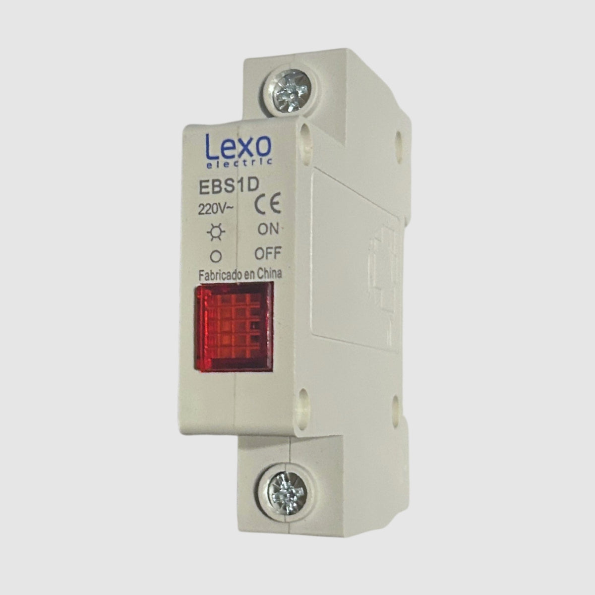 Luz piloto LED roja 220V Lexo riel DIN para tablero eléctrico
