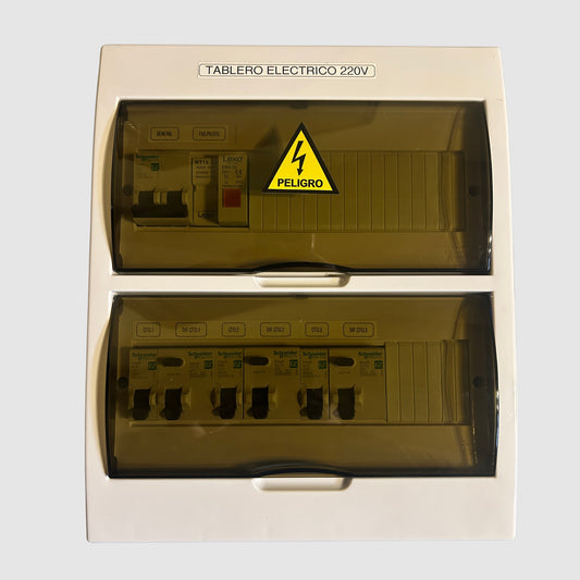 Tablero Eléctrico Armado 25A Sobrepuesto – Distribución Domiciliaria | Protecciones SCHNEIDER