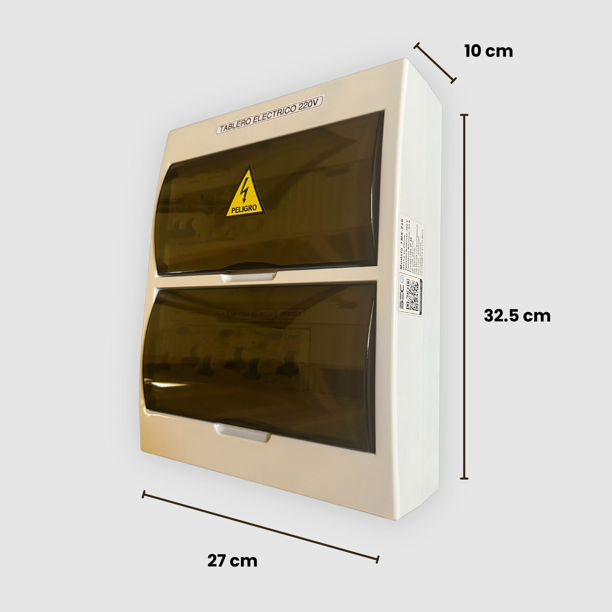 Tablero eléctrico armado 3 circuitos 220V 40A sobrepuesto con protecciones Legrand