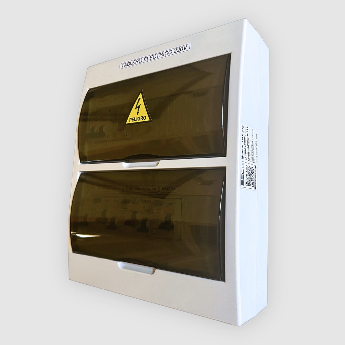 Tablero Eléctrico Armado 3 Circuitos 220V 40A 24 Módulos DIN Sobrepuesto – Protecciones LEXO