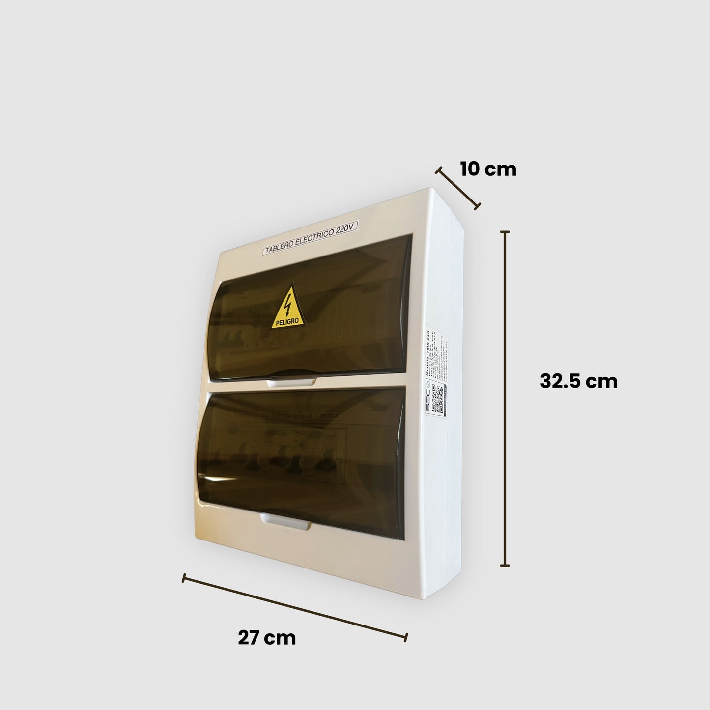 Tablero Eléctrico Armado 3 Circuitos 220V 40A 24 Módulos DIN Sobrepuesto – Protecciones LEXO