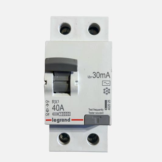 Diferencial Legrand RX3 2P 40A instalado en riel DIN