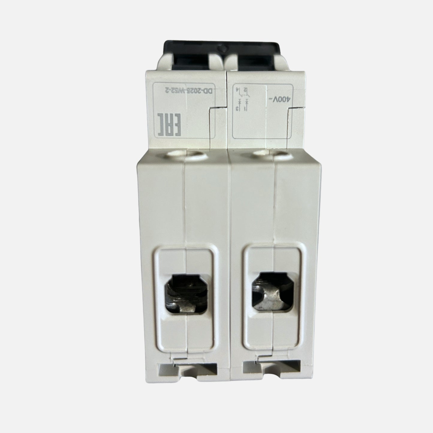 Bornes de conexión del automático bipolar Schneider Easy9 2x25A en riel DIN