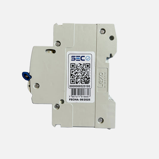 Sello SEC con código de certificación del automático bipolar Lexo 2x25A