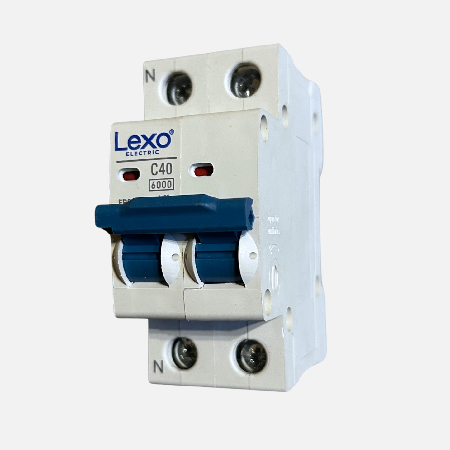 Interruptor automático bipolar Lexo 2x40A C40 6kA 240V riel DIN certificado SEC