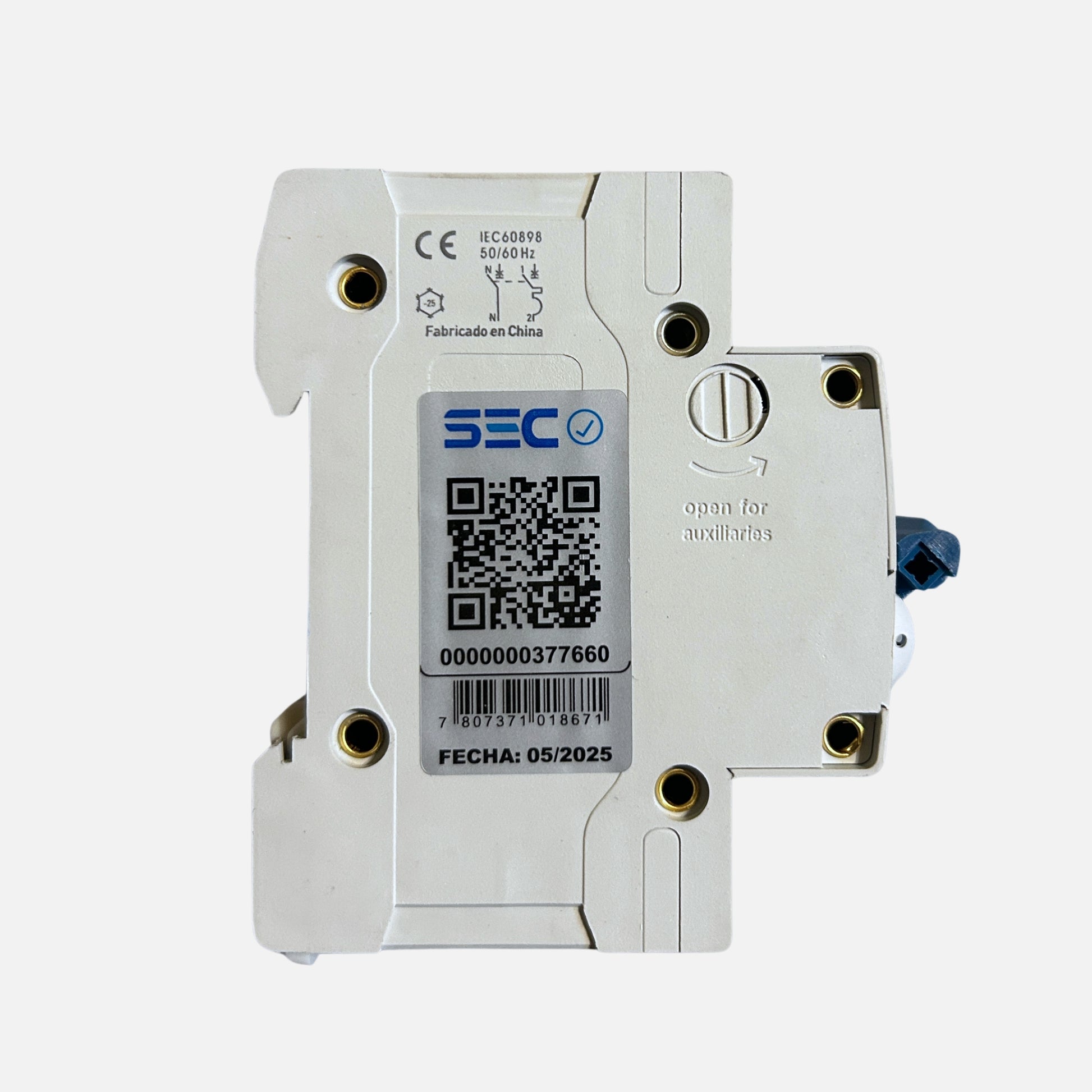 Sello SEC con código de certificación del automático bipolar Lexo 2x40A