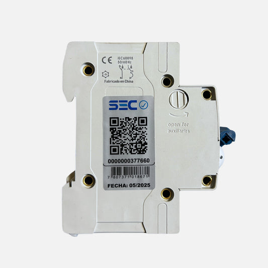 Sello SEC con código de certificación del automático bipolar Lexo 2x40A