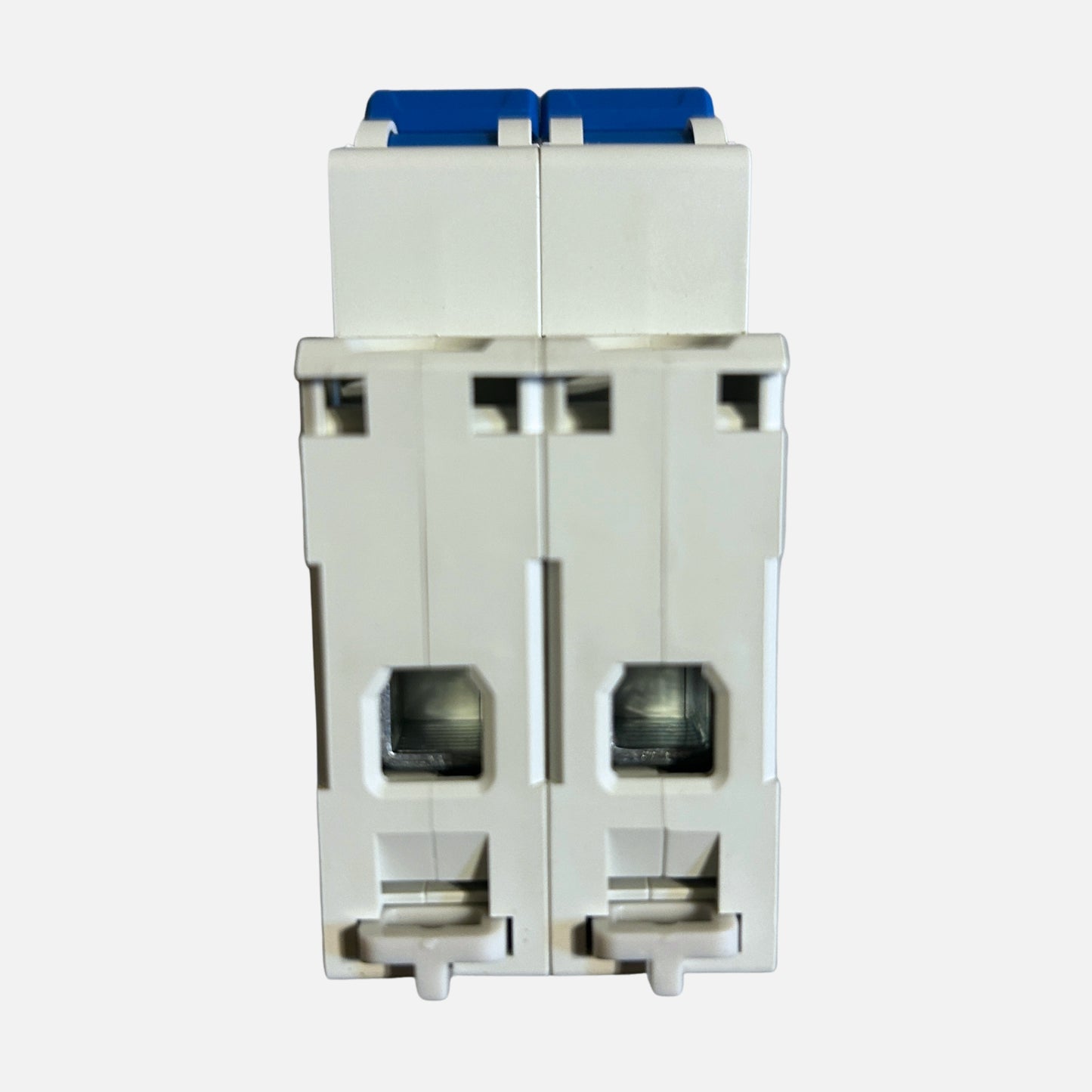 Bornes de conexión del automático bipolar Lexo 2x40A en riel DIN