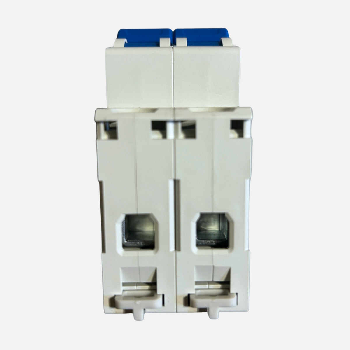 Bornes de conexión del automático bipolar Lexo 2x40A en riel DIN